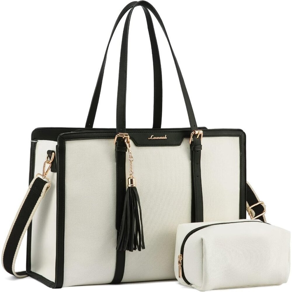 LOVEVOOK Laptop Bag for Women 15.6 inch Laptop Tote Bag with Clutch Purse